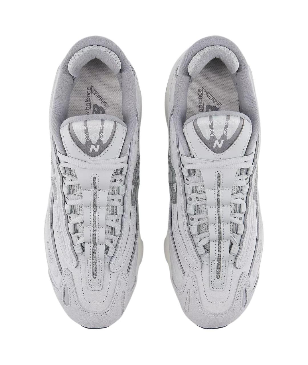NEW BALANCE Серые кожаные кроссовки, фото 4