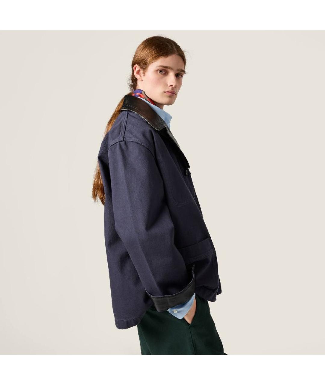 MIU MIU Синяя хлопковая куртка, фото 6