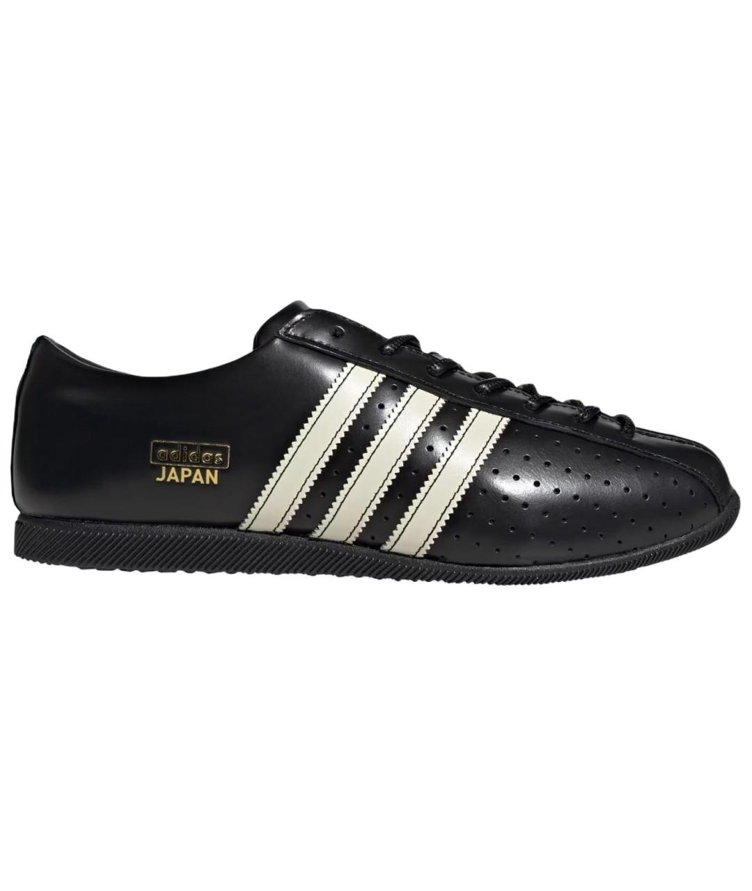 ADIDAS Черные кожаные кеды, фото 1