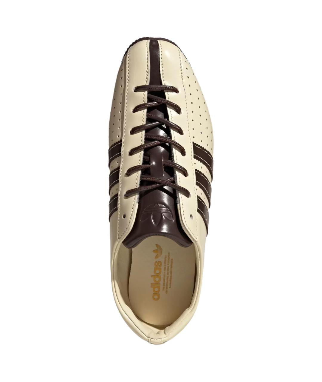ADIDAS Бежевые кожаные кеды, фото 3