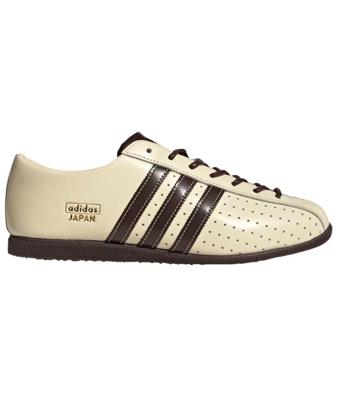 ADIDAS Бежевые кожаные кеды, фото 1