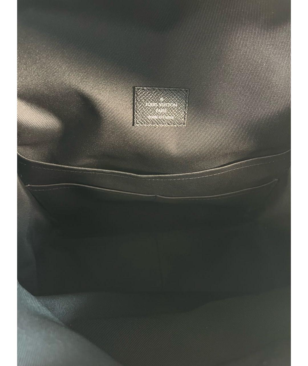 LOUIS VUITTON Черный кожаный рюкзак, фото 4