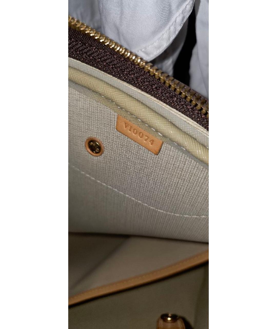 LOUIS VUITTON Коричневая кожаная дорожная/спортивная сумка, фото 5