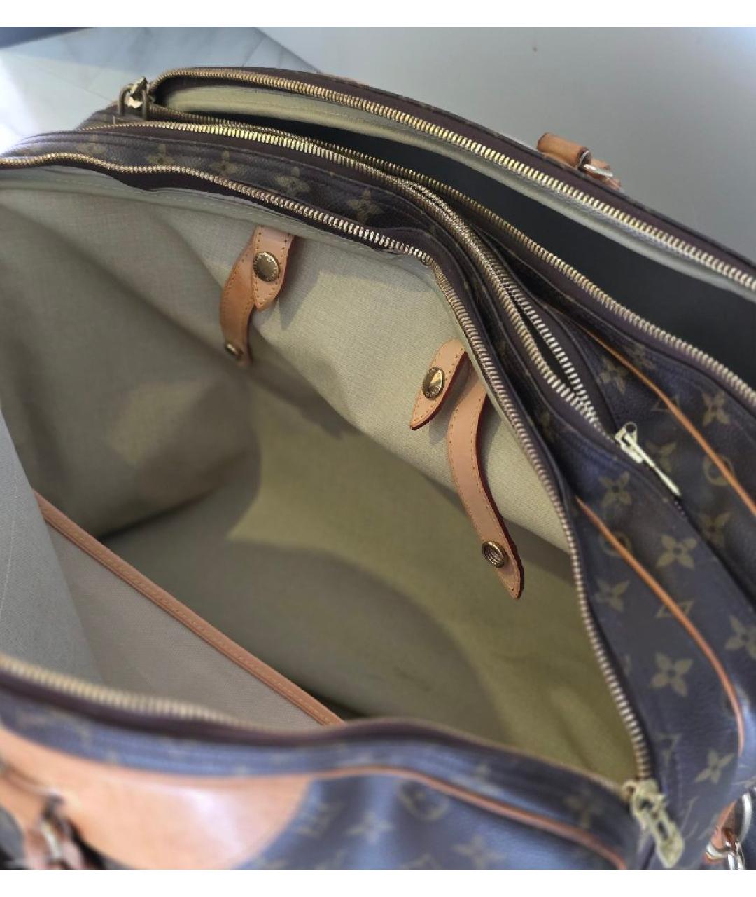 LOUIS VUITTON Коричневая кожаная дорожная/спортивная сумка, фото 4
