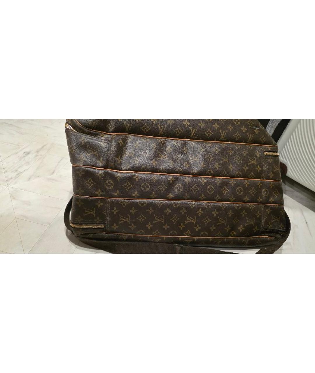 LOUIS VUITTON Коричневая кожаная дорожная/спортивная сумка, фото 3