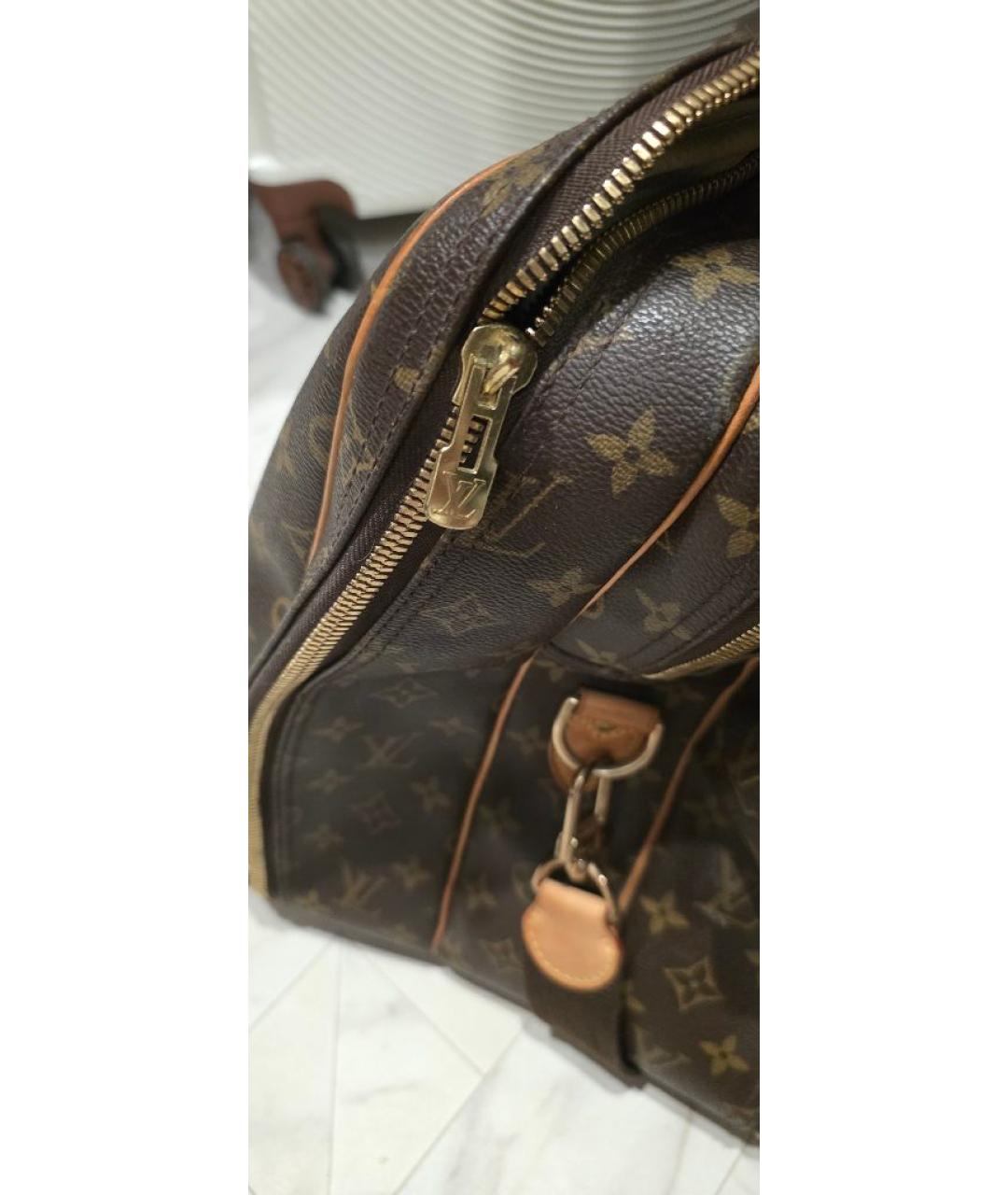 LOUIS VUITTON Коричневая кожаная дорожная/спортивная сумка, фото 7