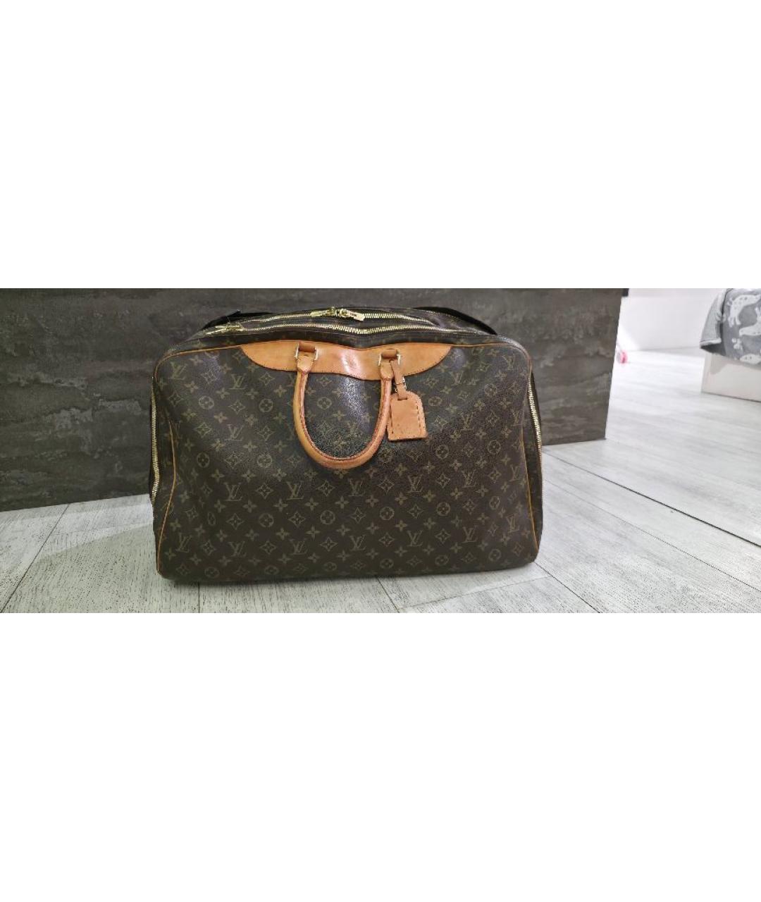 LOUIS VUITTON Коричневая кожаная дорожная/спортивная сумка, фото 10