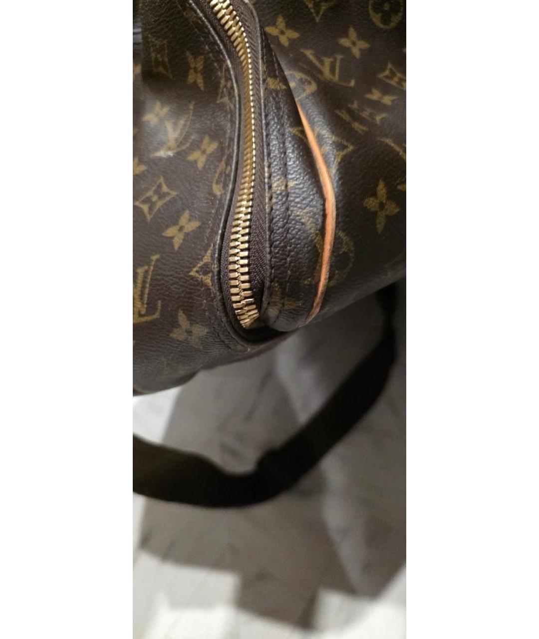 LOUIS VUITTON Коричневая кожаная дорожная/спортивная сумка, фото 8