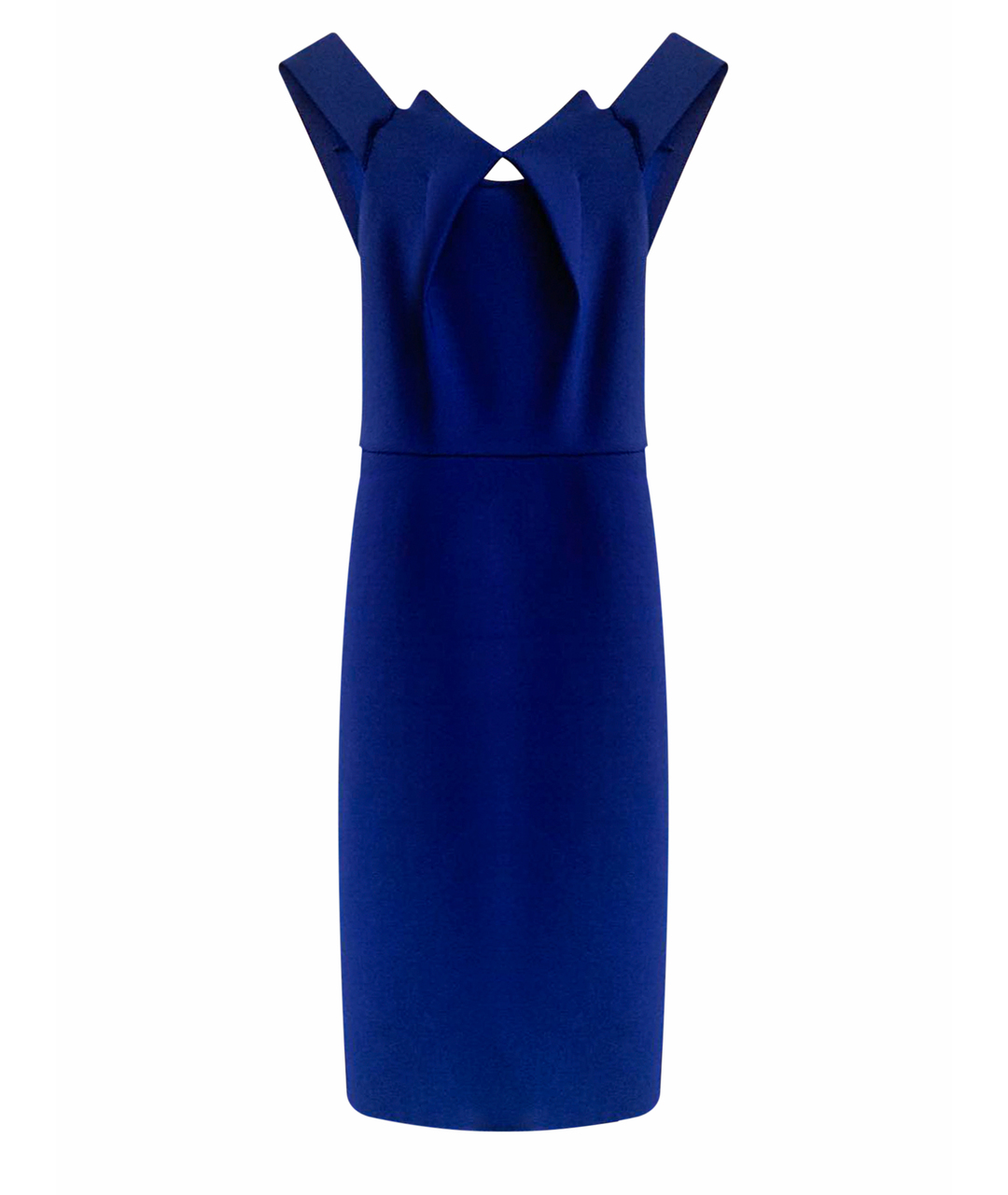 ROLAND MOURET Синее вискозное коктейльное платье, фото 1