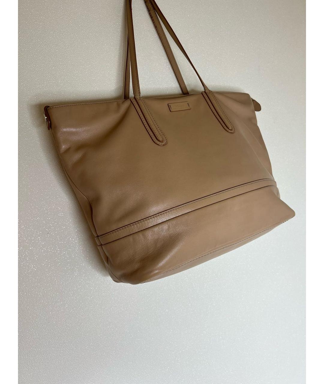 BALLY Бежевая кожаная сумка тоут, фото 3