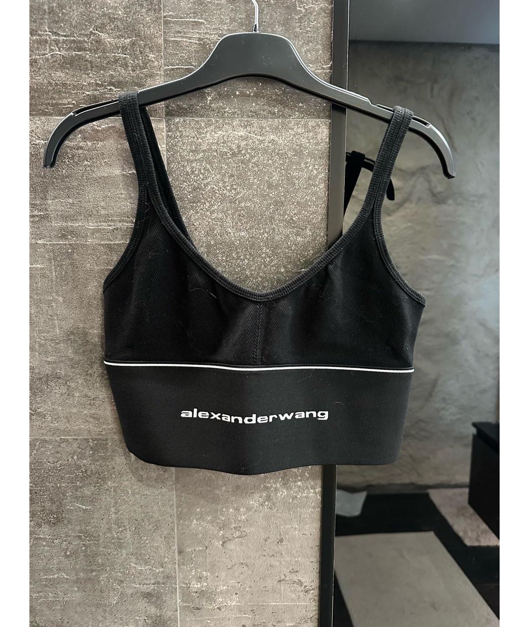 ALEXANDER WANG Черная хлопковая футболка, фото 3