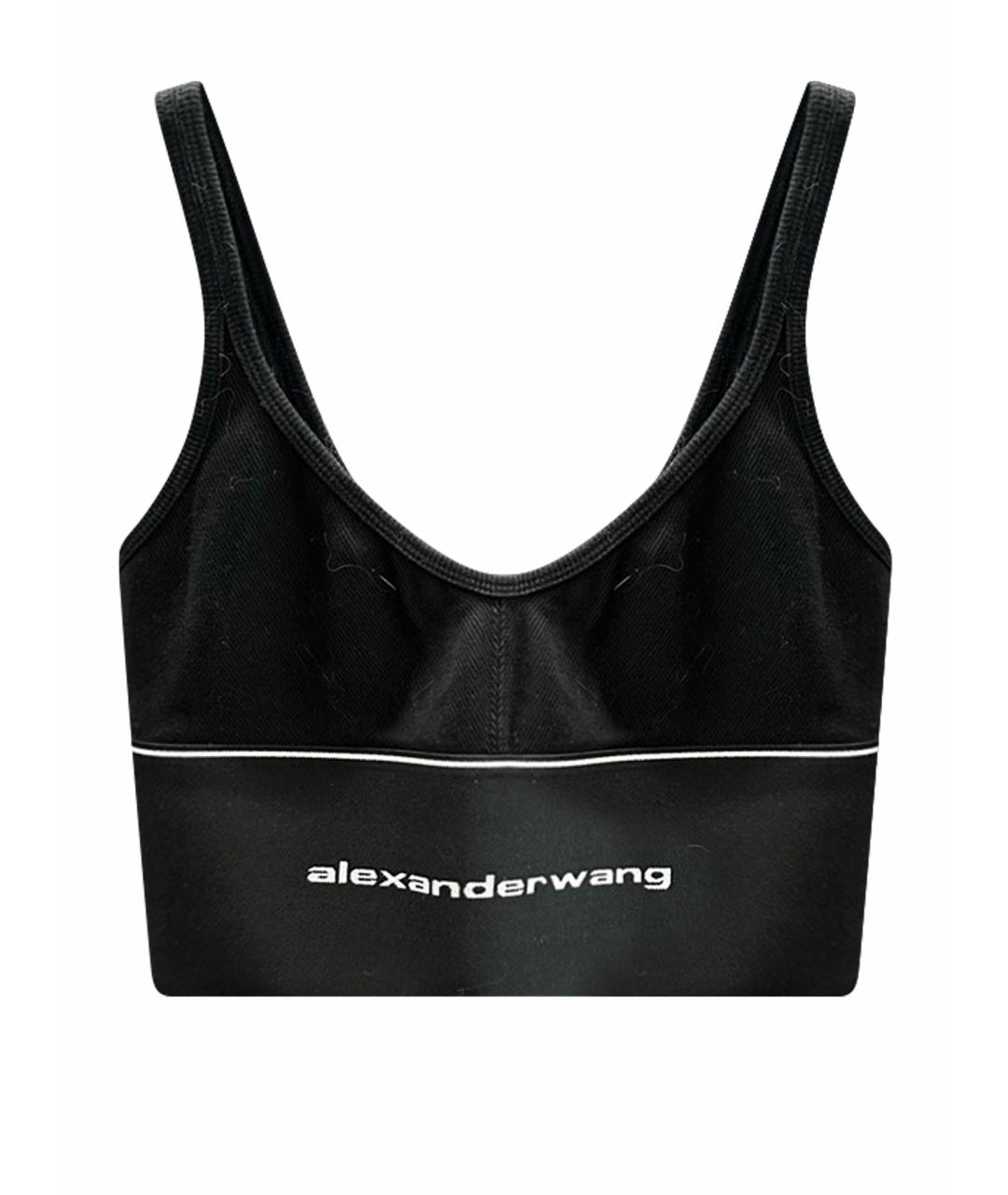 ALEXANDER WANG Черная хлопковая футболка, фото 1