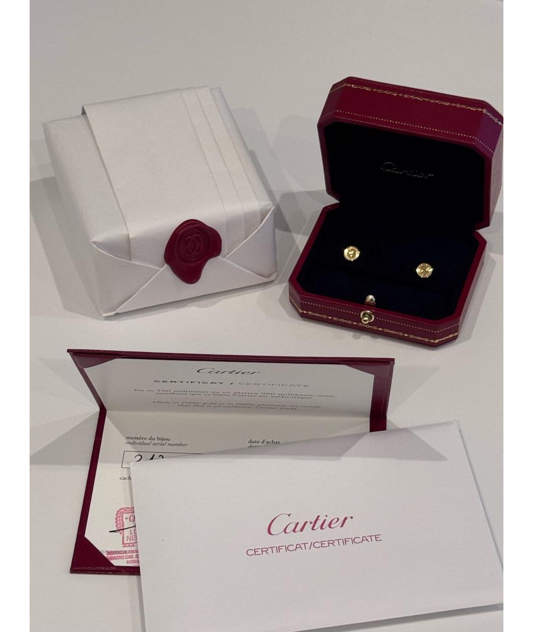 CARTIER Золотые серьги из желтого золота, фото 2