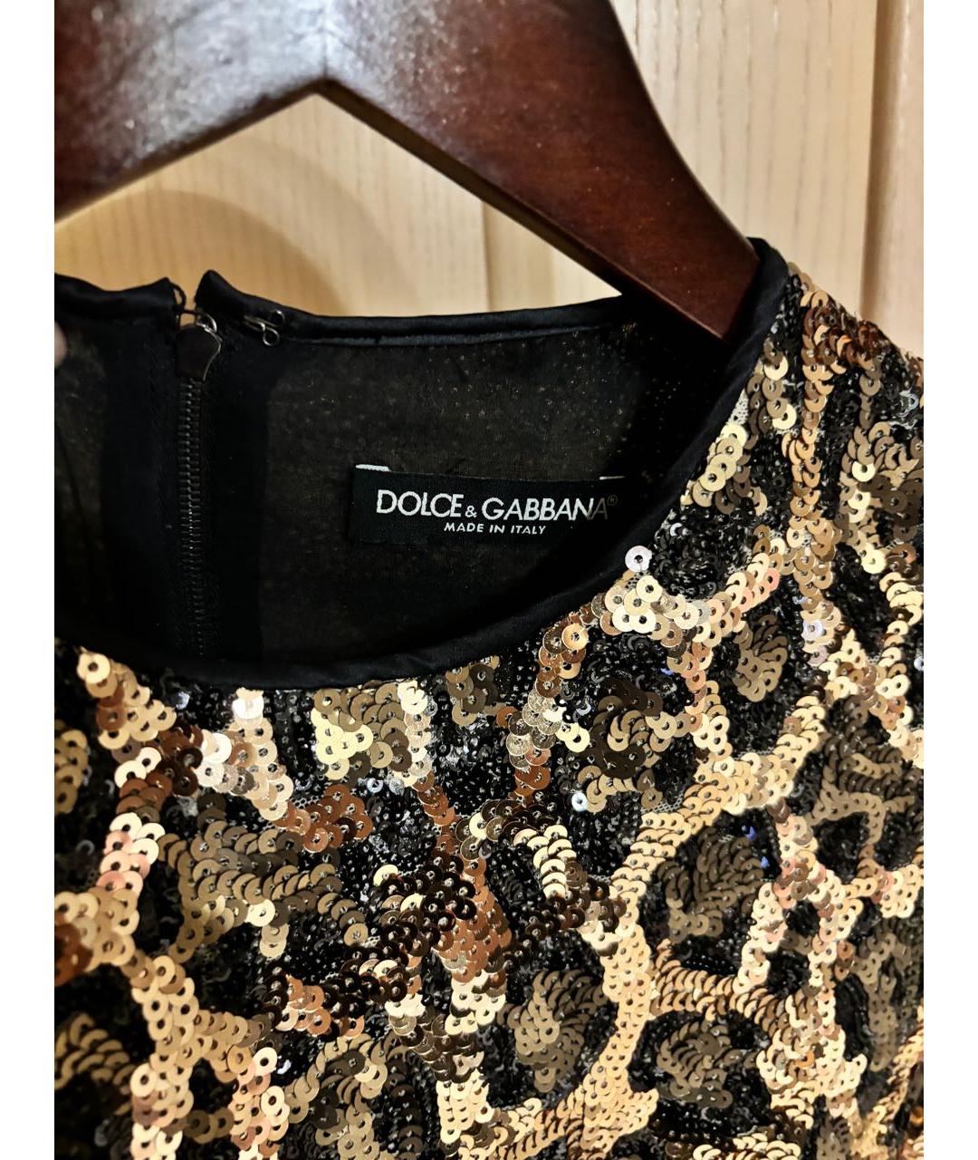 DOLCE&GABBANA Золотое вечернее платье, фото 2