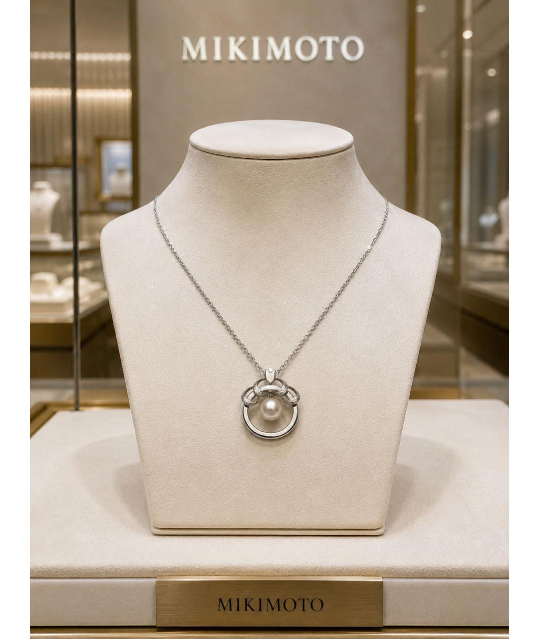 Mikimoto Серебряное серебряное колье, фото 3