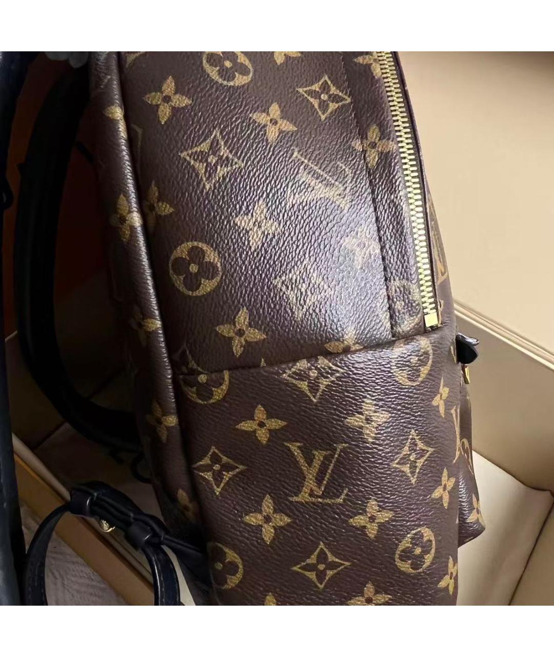 LOUIS VUITTON Коричневый кожаный рюкзак, фото 6
