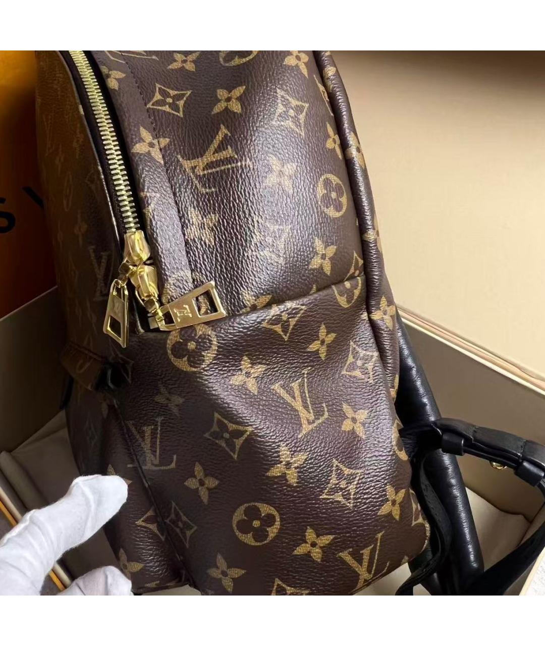 LOUIS VUITTON Коричневый кожаный рюкзак, фото 3