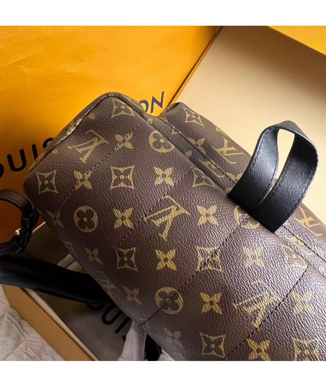 LOUIS VUITTON Коричневый кожаный рюкзак, фото 5