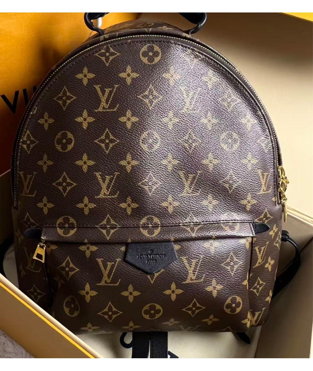 LOUIS VUITTON Коричневый кожаный рюкзак, фото 2