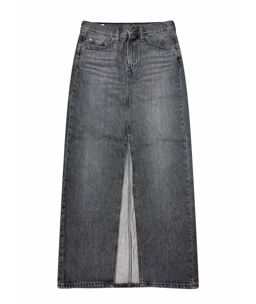 LEVI'S Серая деним юбка миди, фото 1