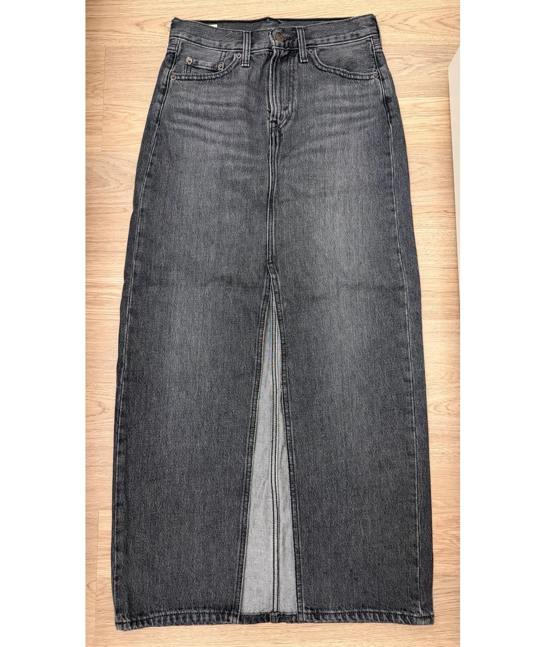 LEVI'S Серая деним юбка миди, фото 7