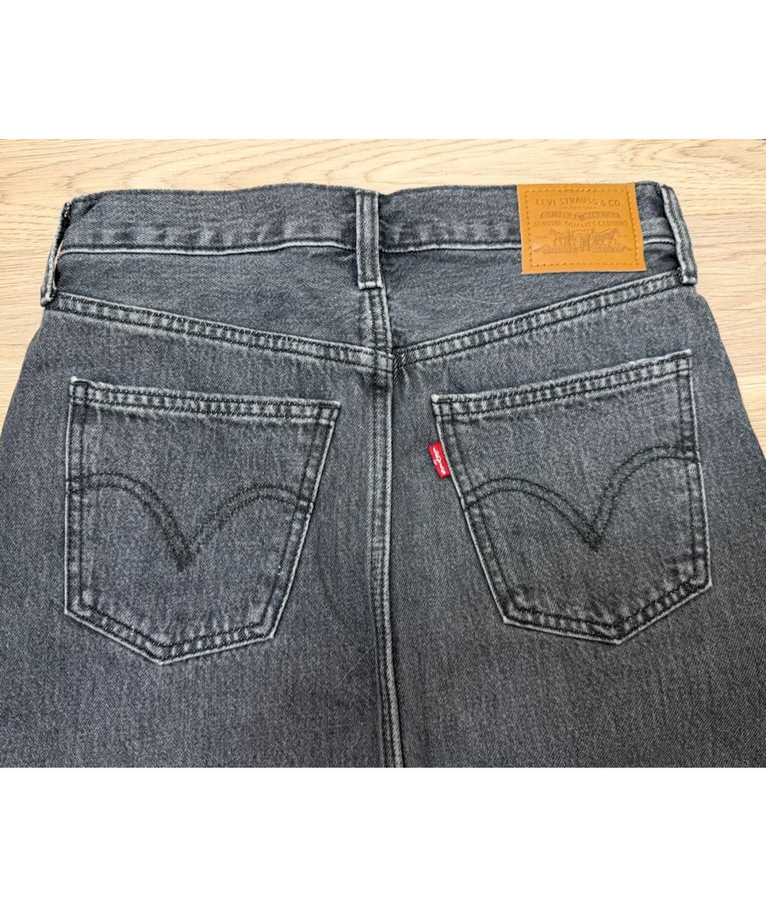 LEVI'S Серая деним юбка миди, фото 3