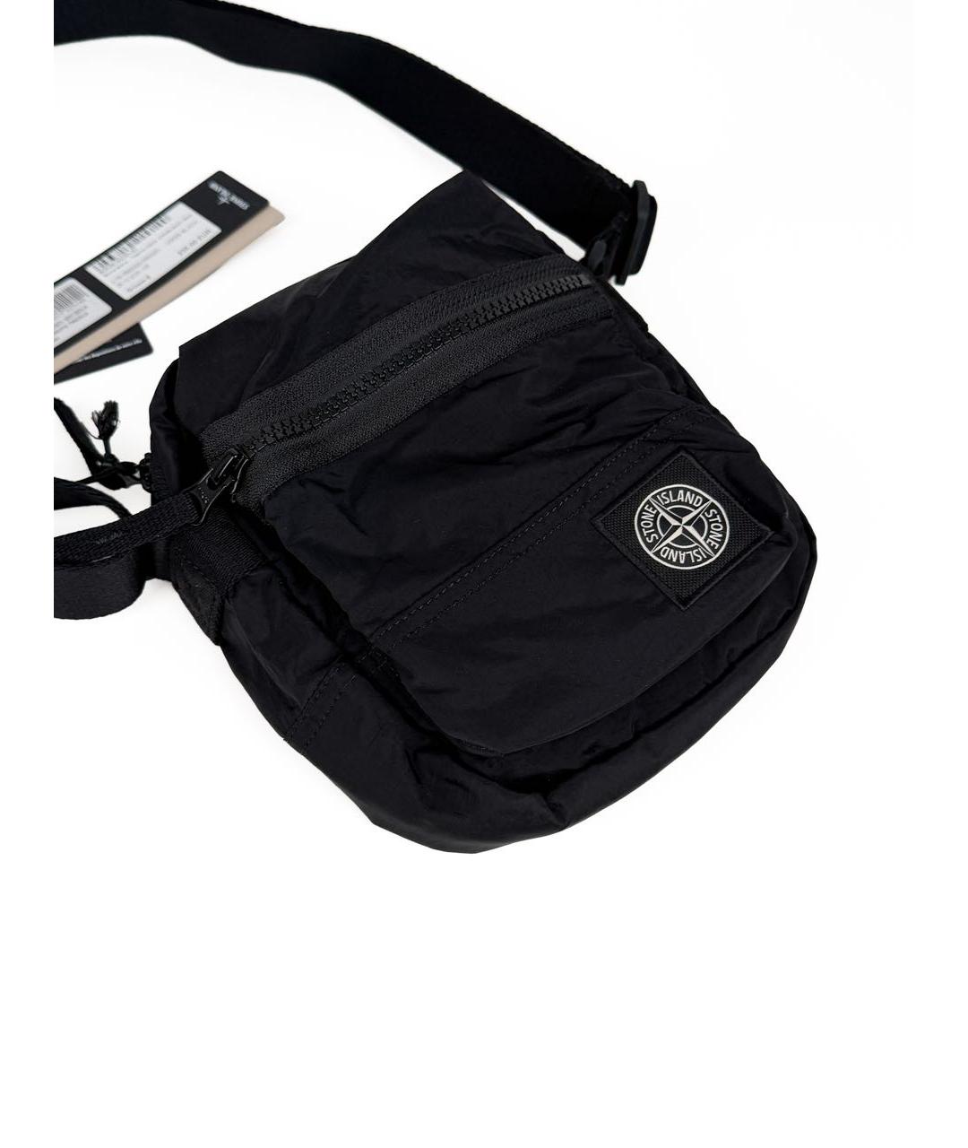 STONE ISLAND Черная нейлоновая сумка на плечо, фото 2