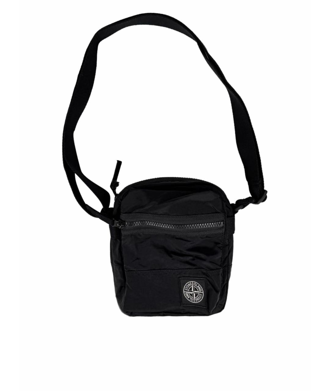 STONE ISLAND Черная нейлоновая сумка на плечо, фото 1