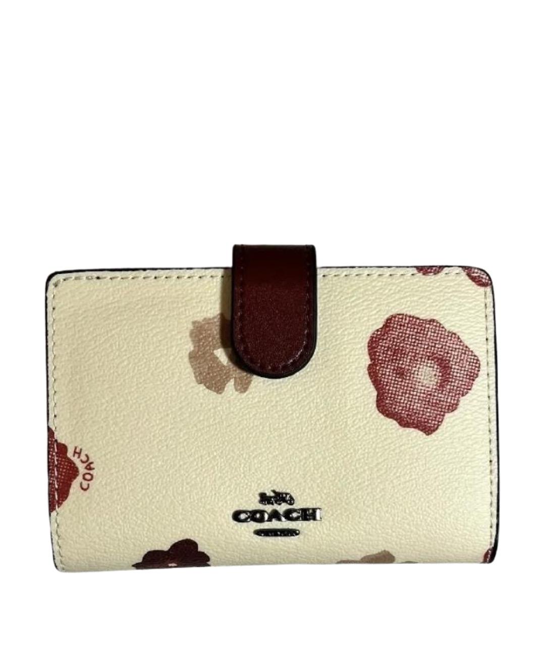 COACH Бежевый кошелек из искусственной кожи, фото 1