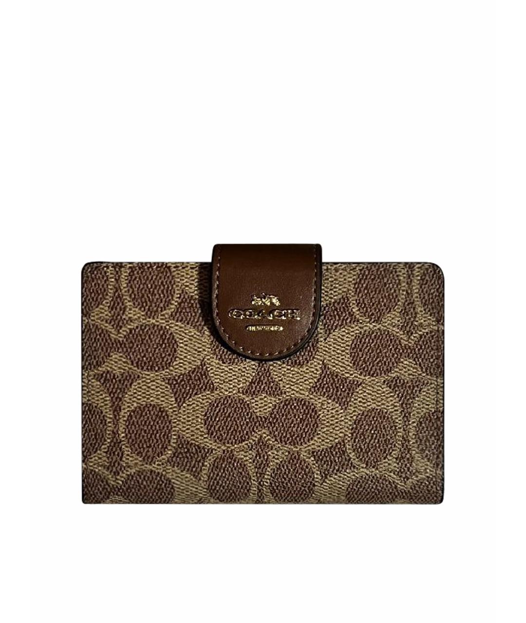 COACH Коричневый кошелек из искусственной кожи, фото 1