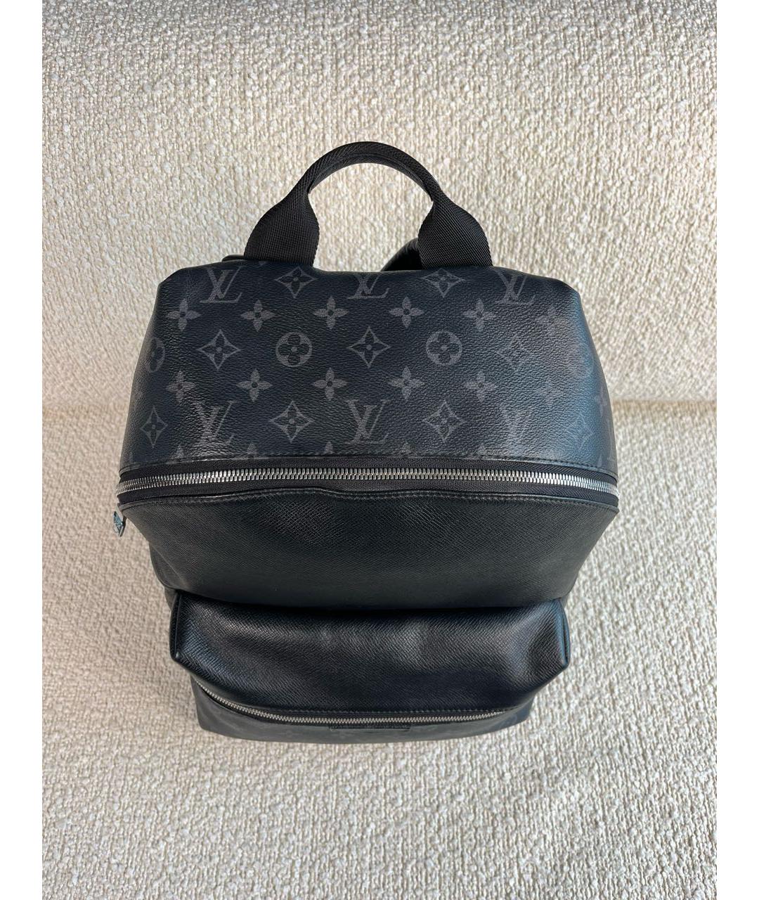 LOUIS VUITTON Черный канва рюкзак, фото 8