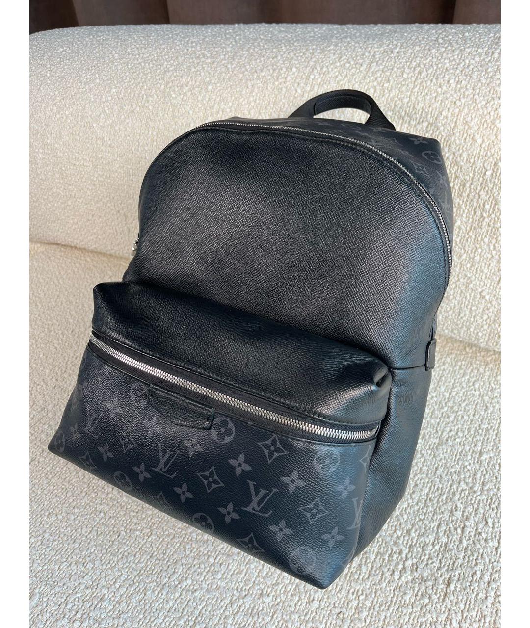 LOUIS VUITTON Черный канва рюкзак, фото 5