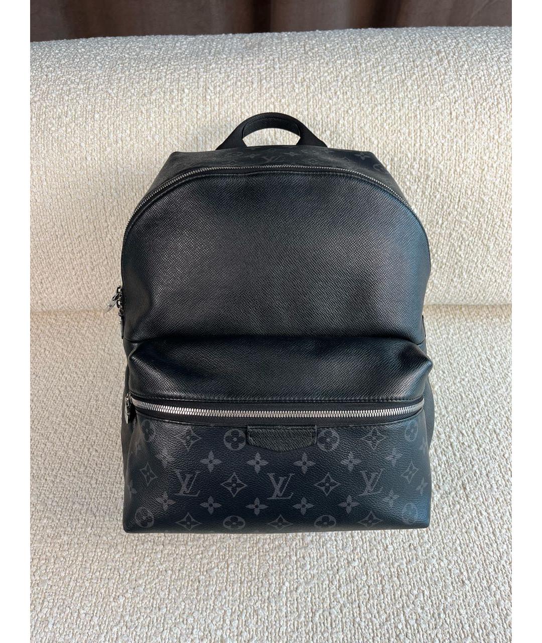 LOUIS VUITTON Черный канва рюкзак, фото 9