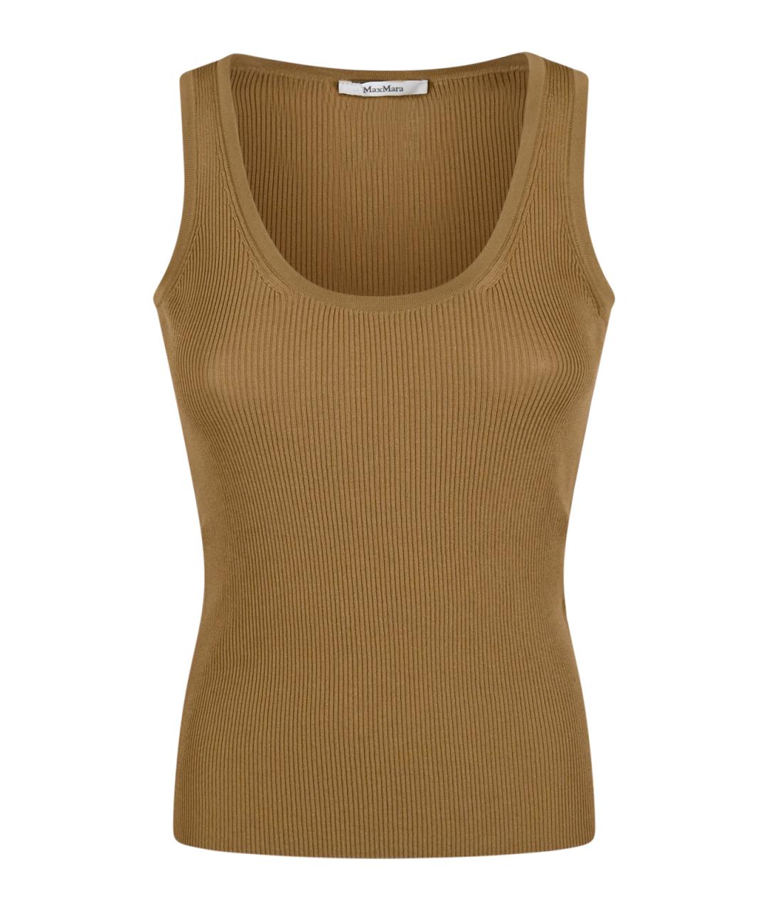 MAX MARA Коричневая майка, фото 1