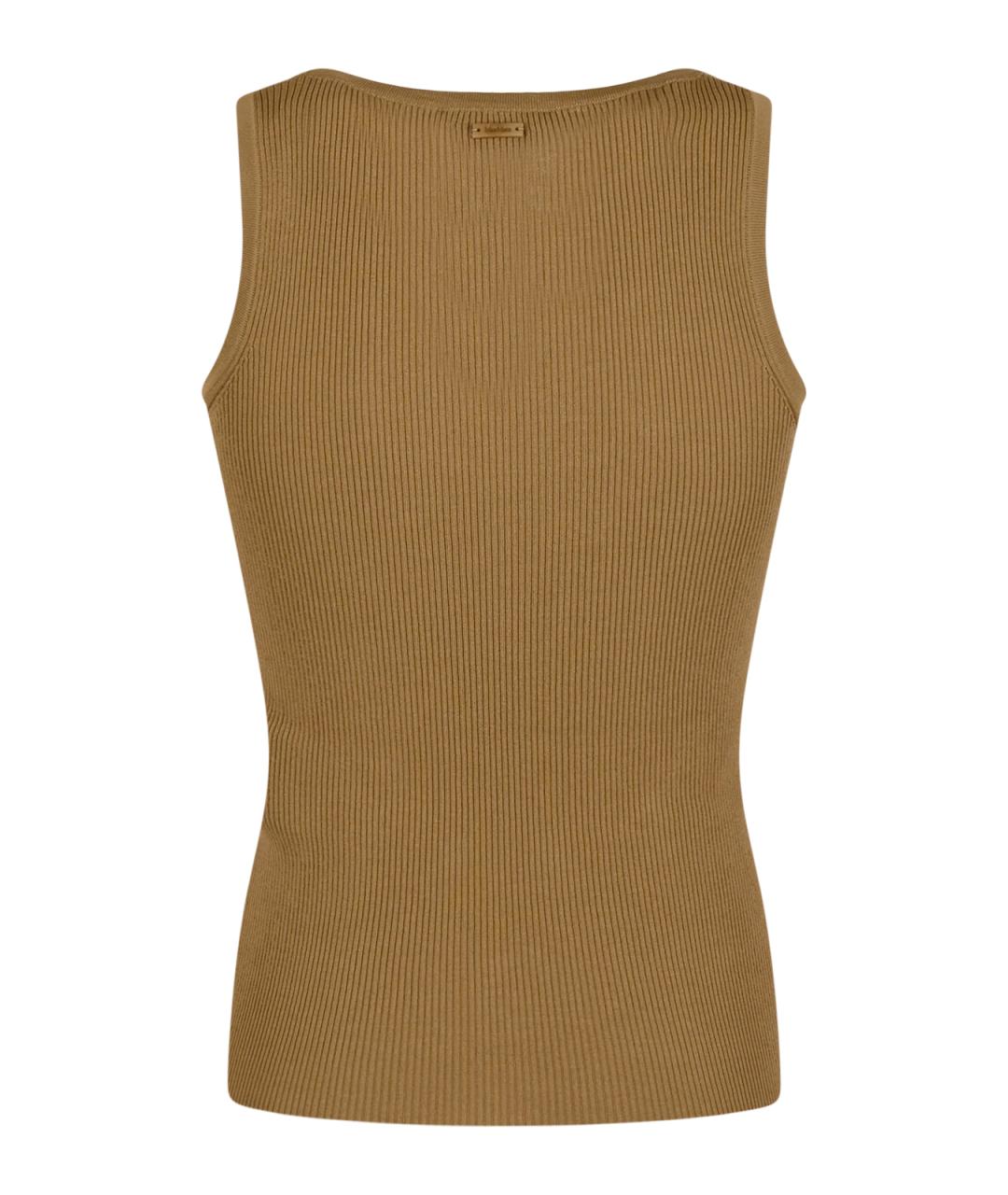 MAX MARA Коричневая майка, фото 2
