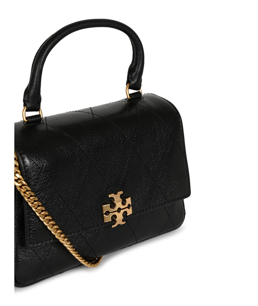 TORY BURCH Черная сумка с короткими ручками, фото 4