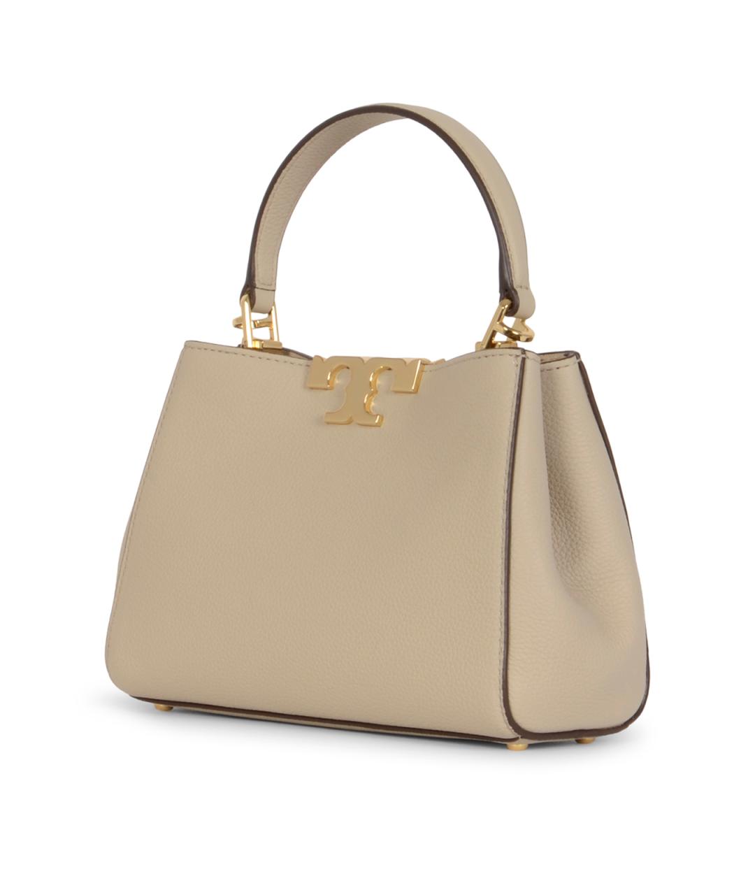 TORY BURCH Бежевая кожаная сумка тоут, фото 2