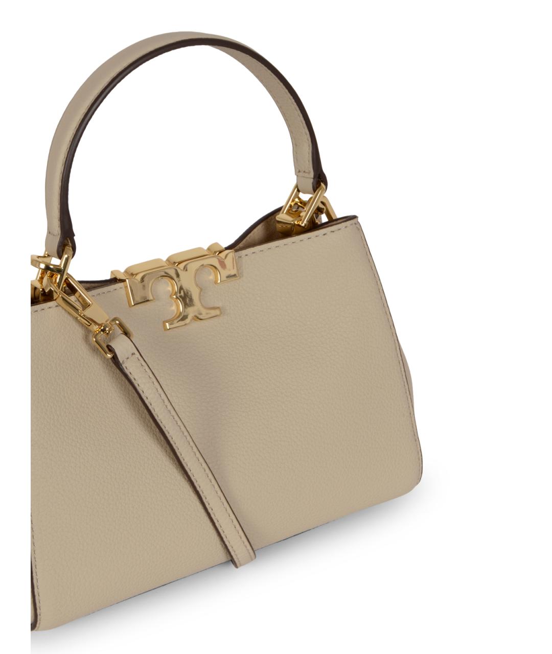 TORY BURCH Бежевая кожаная сумка тоут, фото 5