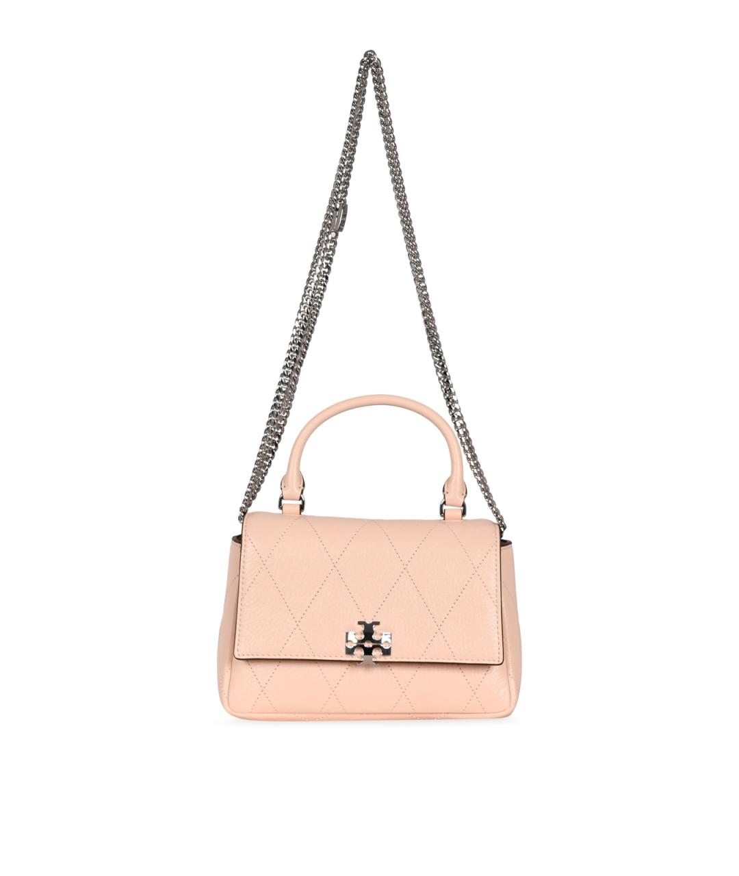 TORY BURCH Розовая кожаная сумка через плечо, фото 1