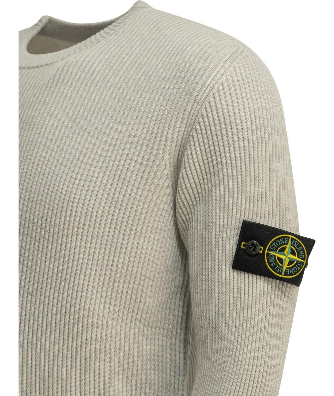 STONE ISLAND Серый шерстяной джемпер / свитер, фото 4
