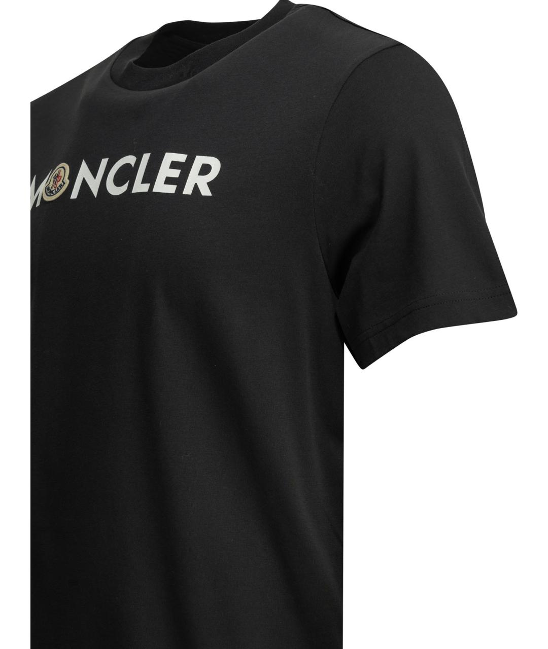 MONCLER Синяя хлопковая футболка, фото 4