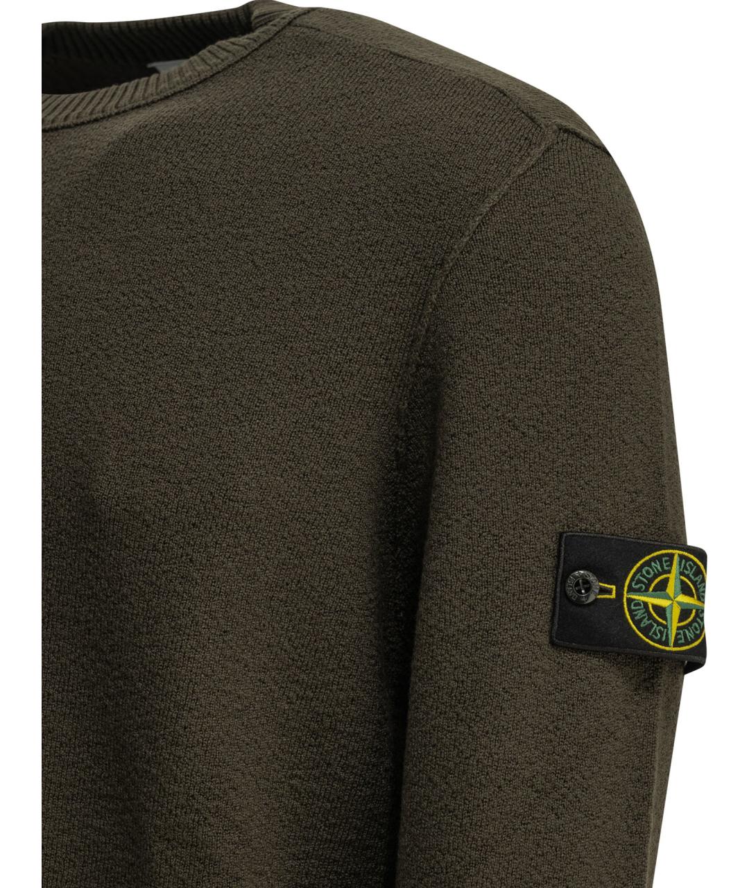 STONE ISLAND Серый шерстяной джемпер / свитер, фото 4