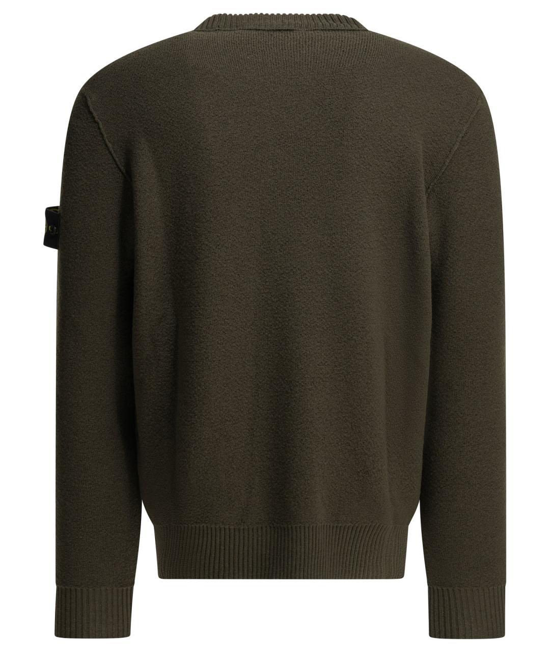 STONE ISLAND Серый шерстяной джемпер / свитер, фото 2