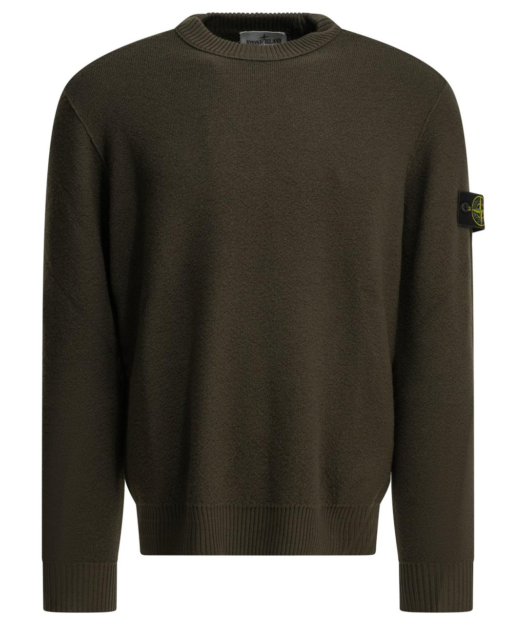 STONE ISLAND Серый шерстяной джемпер / свитер, фото 1