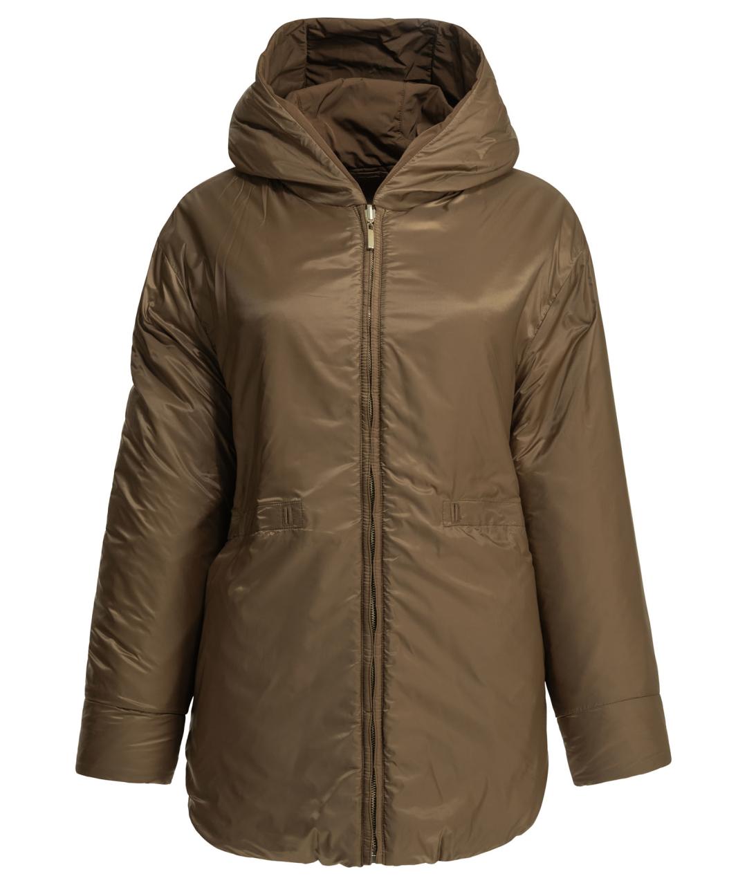 MAX MARA Коричневая полиэстеровая парка, фото 2
