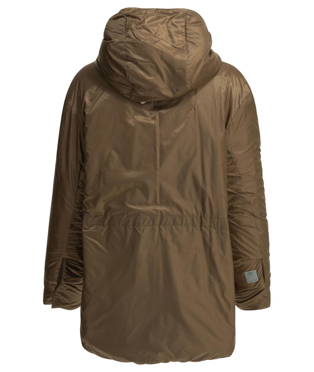 MAX MARA Коричневая полиэстеровая парка, фото 4