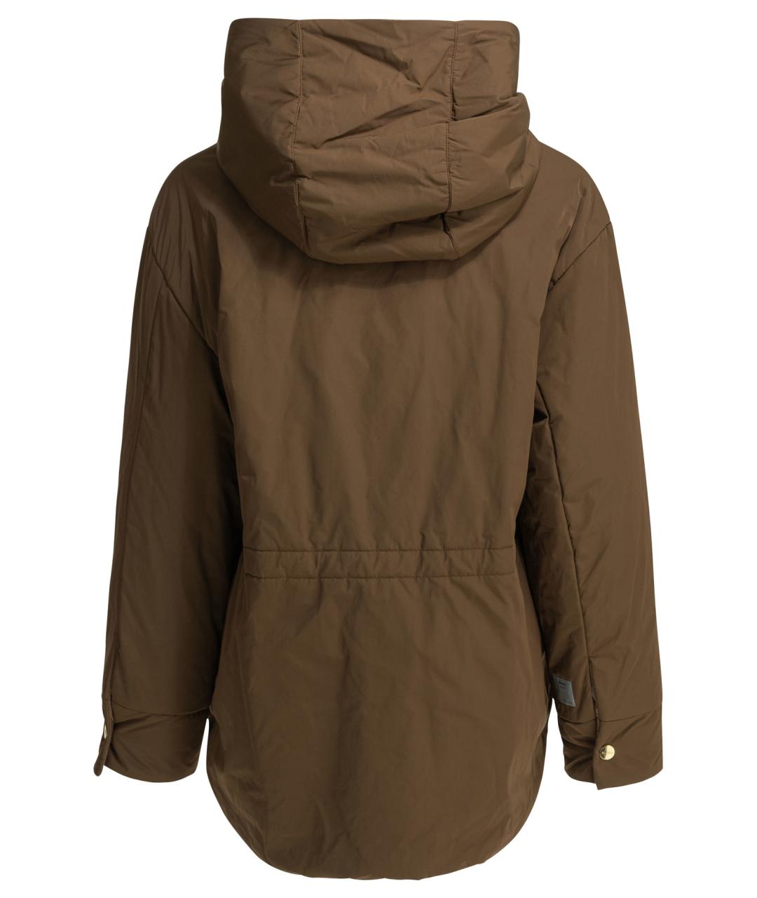 MAX MARA Коричневая полиэстеровая парка, фото 3