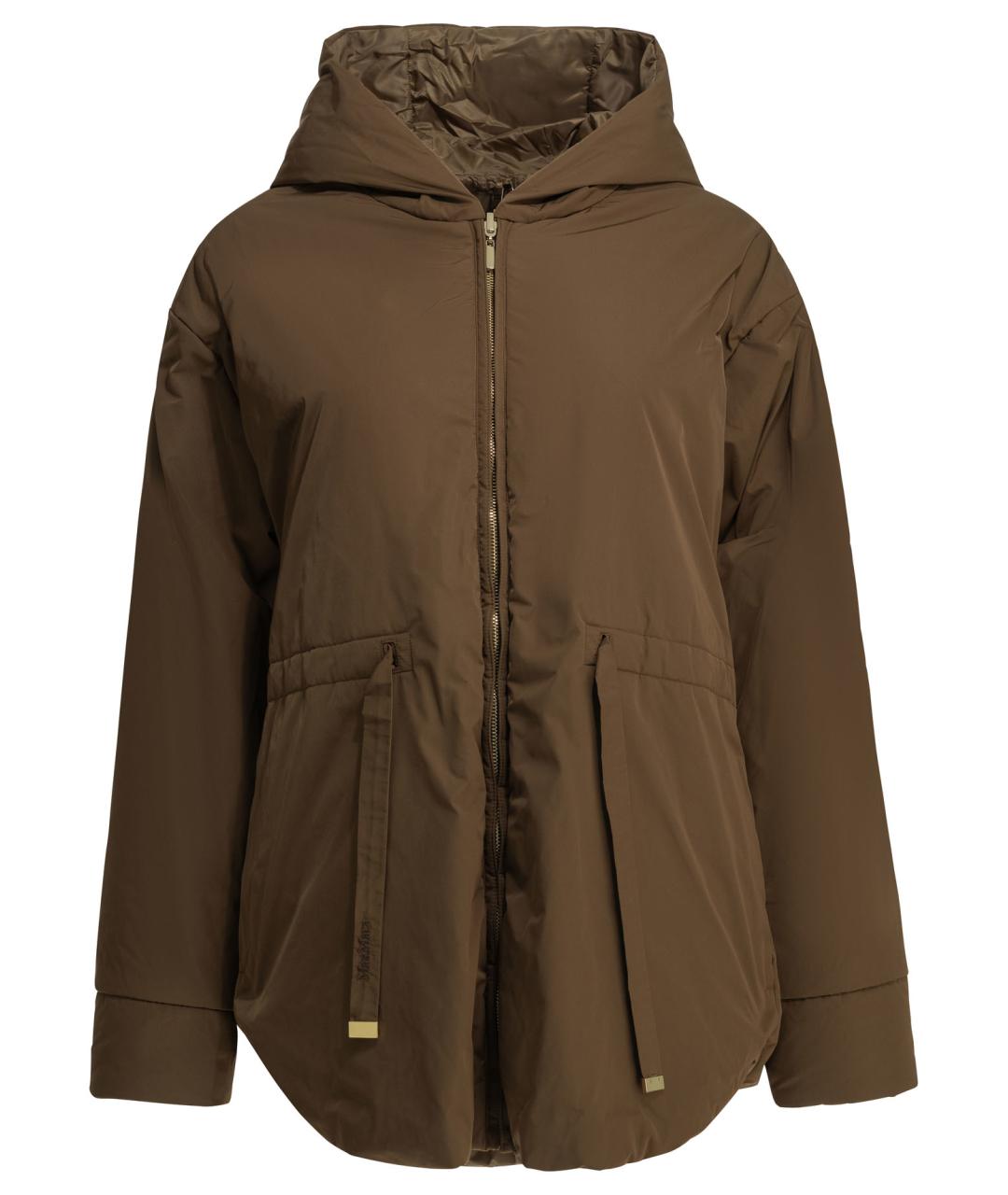 MAX MARA Коричневая полиэстеровая парка, фото 1