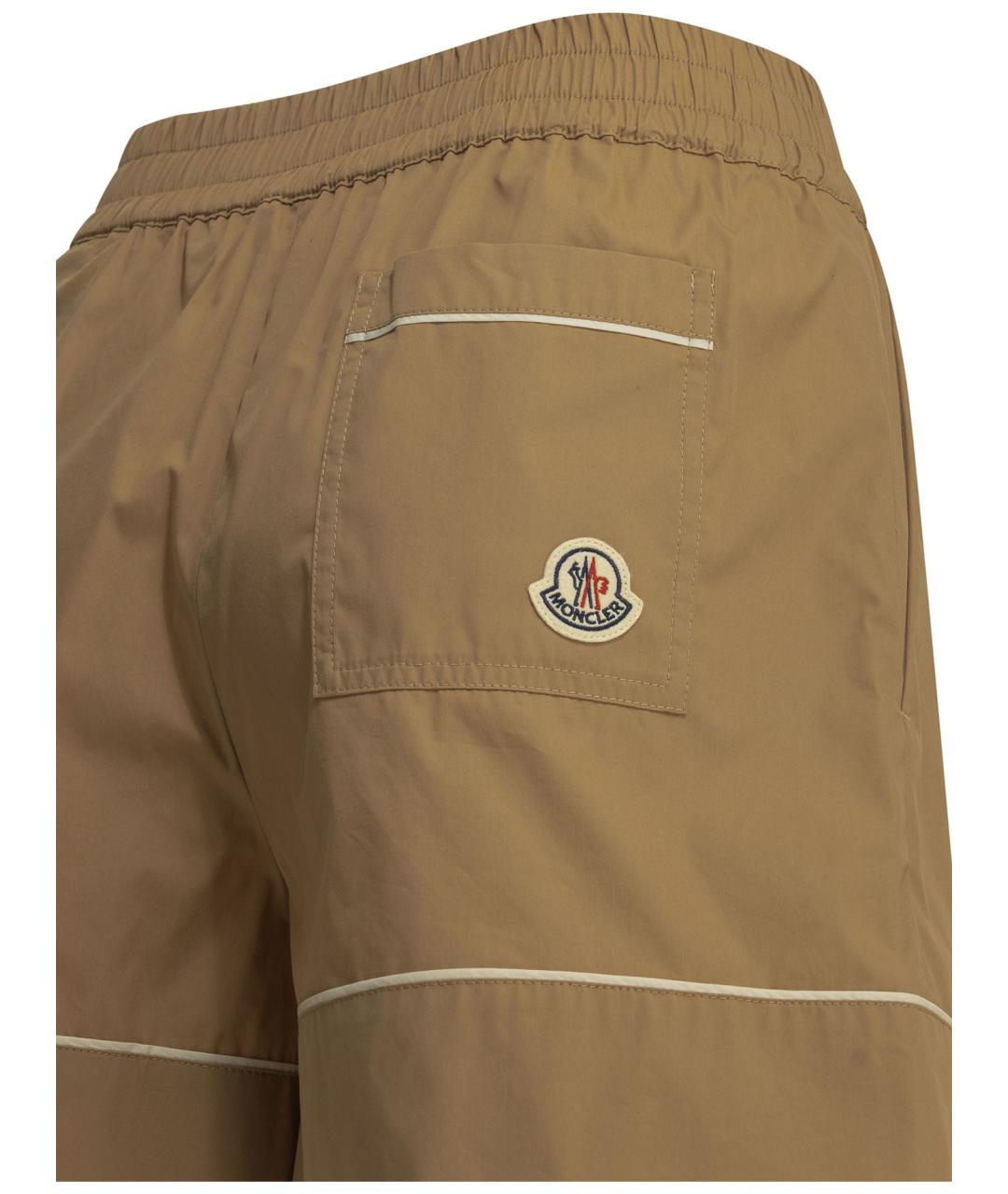 MONCLER Бежевые хлопковые шорты, фото 4