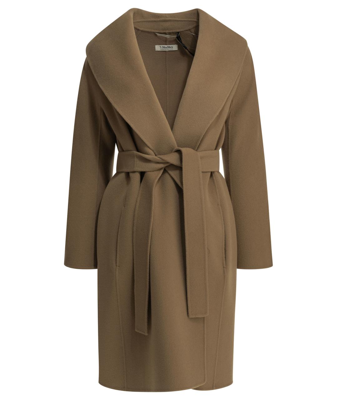 'S MAX MARA Бежевое шерстяное пальто, фото 1